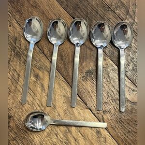 Reno Soup Spoons (5) Stainless by WMF FLATWARE *bonus teaspoon